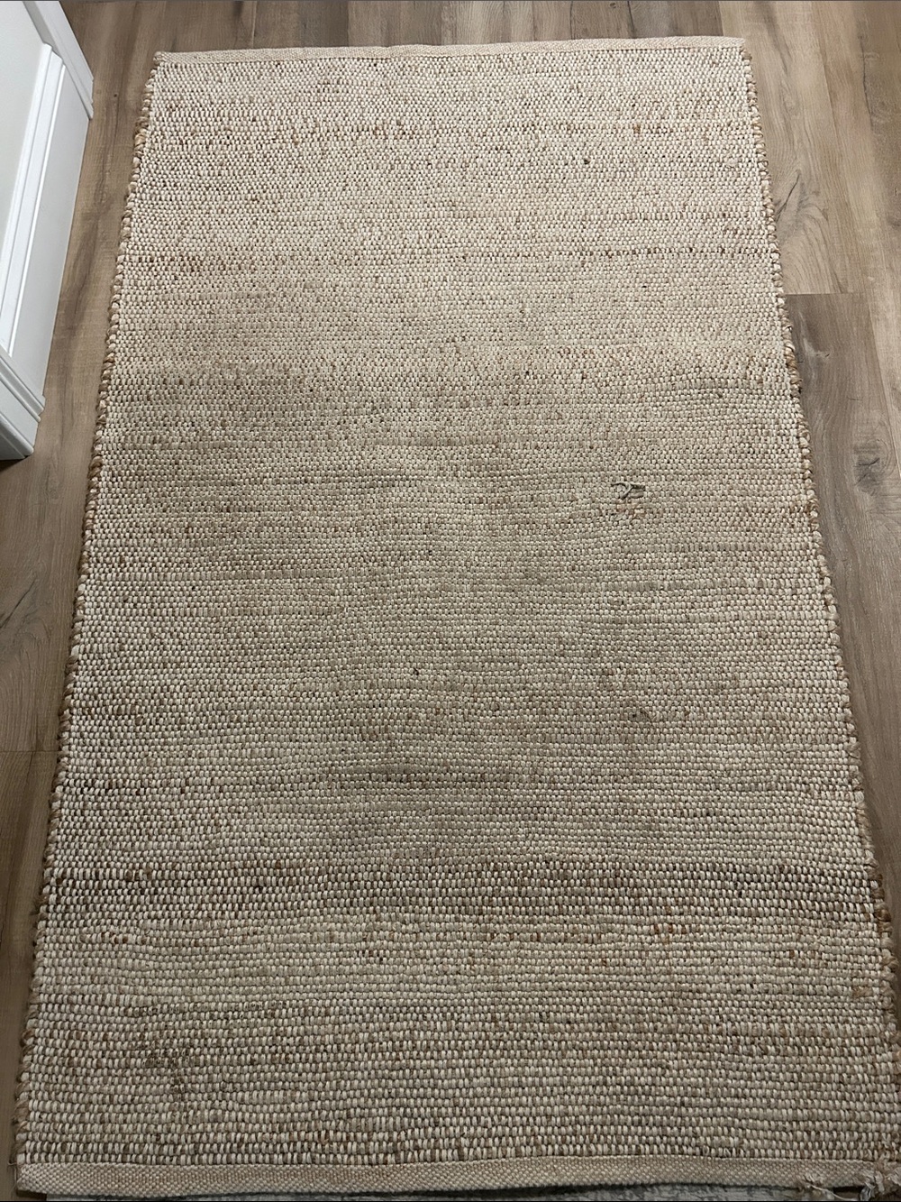 NuLoom 3”x 5” Neutral Handwoven Jute Rug - Natural Beige - Picture 3 of 5